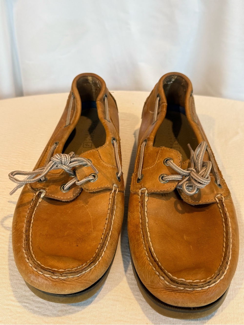 Sperry Men's Tan Leather Slip-On Boat Shoes size 12